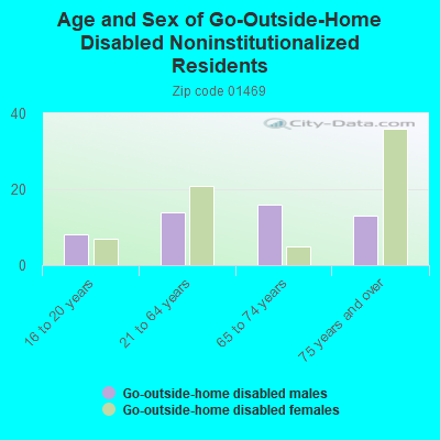 Age and Sex of Go-Outside-Home Disabled Noninstitutionalized Residents