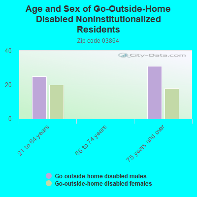 Age and Sex of Go-Outside-Home Disabled Noninstitutionalized Residents