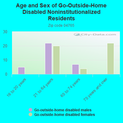 Age and Sex of Go-Outside-Home Disabled Noninstitutionalized Residents