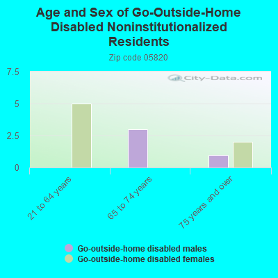 Age and Sex of Go-Outside-Home Disabled Noninstitutionalized Residents