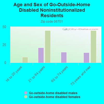 Age and Sex of Go-Outside-Home Disabled Noninstitutionalized Residents