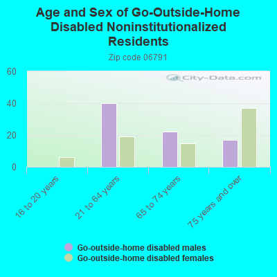 Age and Sex of Go-Outside-Home Disabled Noninstitutionalized Residents