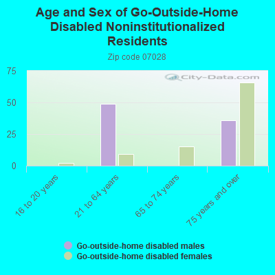 Age and Sex of Go-Outside-Home Disabled Noninstitutionalized Residents