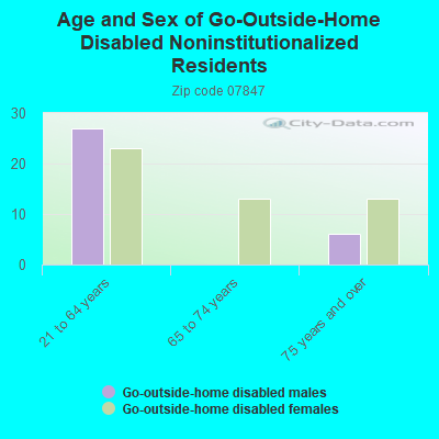 Age and Sex of Go-Outside-Home Disabled Noninstitutionalized Residents