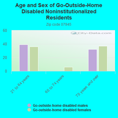 Age and Sex of Go-Outside-Home Disabled Noninstitutionalized Residents