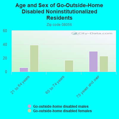 Age and Sex of Go-Outside-Home Disabled Noninstitutionalized Residents