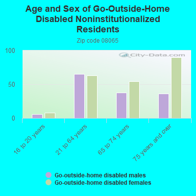 Age and Sex of Go-Outside-Home Disabled Noninstitutionalized Residents