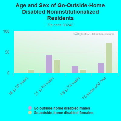 Age and Sex of Go-Outside-Home Disabled Noninstitutionalized Residents