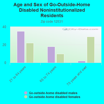 Age and Sex of Go-Outside-Home Disabled Noninstitutionalized Residents