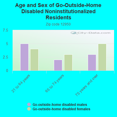 Age and Sex of Go-Outside-Home Disabled Noninstitutionalized Residents