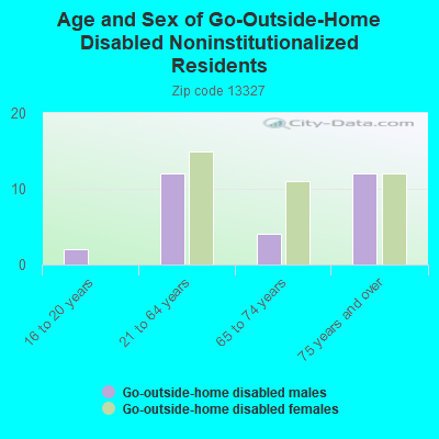 Age and Sex of Go-Outside-Home Disabled Noninstitutionalized Residents