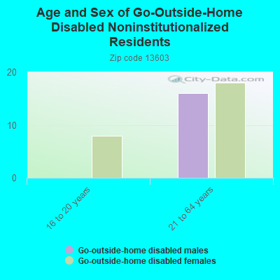 Age and Sex of Go-Outside-Home Disabled Noninstitutionalized Residents