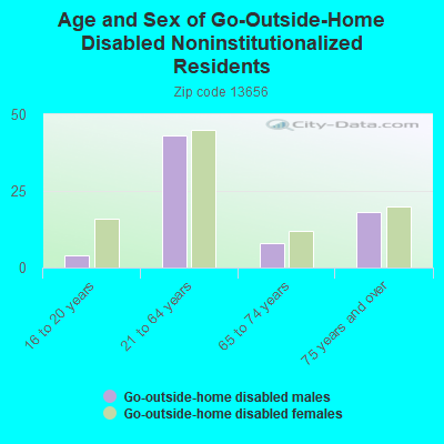 Age and Sex of Go-Outside-Home Disabled Noninstitutionalized Residents