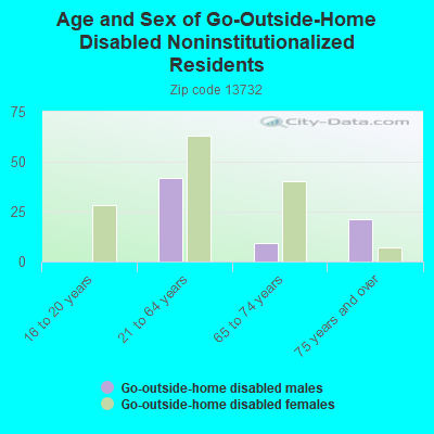 Age and Sex of Go-Outside-Home Disabled Noninstitutionalized Residents