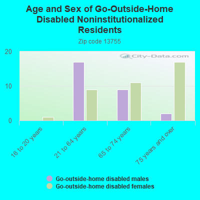 Age and Sex of Go-Outside-Home Disabled Noninstitutionalized Residents