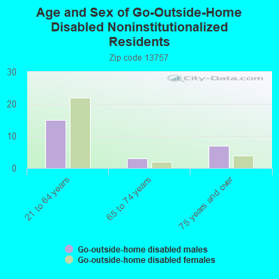 Age and Sex of Go-Outside-Home Disabled Noninstitutionalized Residents