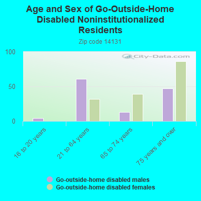 Age and Sex of Go-Outside-Home Disabled Noninstitutionalized Residents