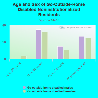 Age and Sex of Go-Outside-Home Disabled Noninstitutionalized Residents