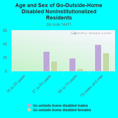 Age and Sex of Go-Outside-Home Disabled Noninstitutionalized Residents