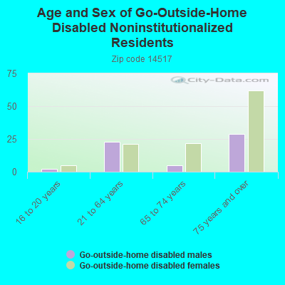 Age and Sex of Go-Outside-Home Disabled Noninstitutionalized Residents