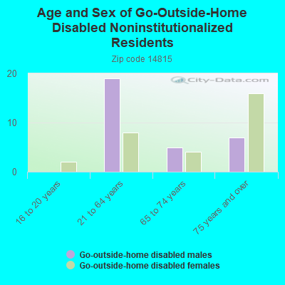 Age and Sex of Go-Outside-Home Disabled Noninstitutionalized Residents