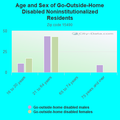 Age and Sex of Go-Outside-Home Disabled Noninstitutionalized Residents