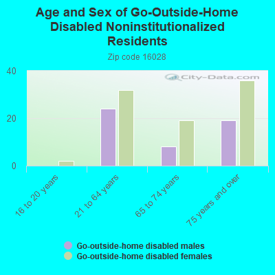 Age and Sex of Go-Outside-Home Disabled Noninstitutionalized Residents