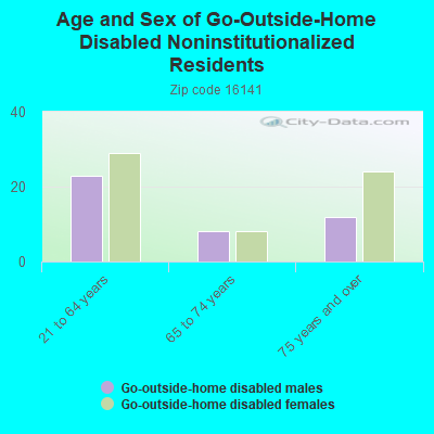 Age and Sex of Go-Outside-Home Disabled Noninstitutionalized Residents