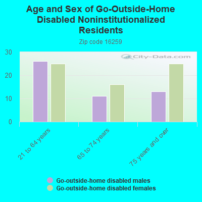 Age and Sex of Go-Outside-Home Disabled Noninstitutionalized Residents