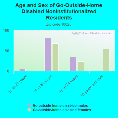 Age and Sex of Go-Outside-Home Disabled Noninstitutionalized Residents