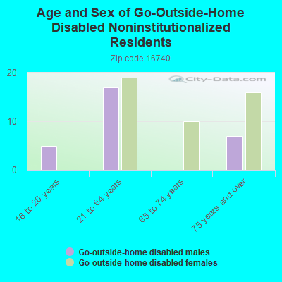 Age and Sex of Go-Outside-Home Disabled Noninstitutionalized Residents