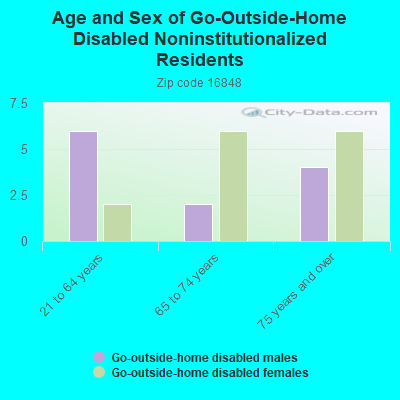 Age and Sex of Go-Outside-Home Disabled Noninstitutionalized Residents