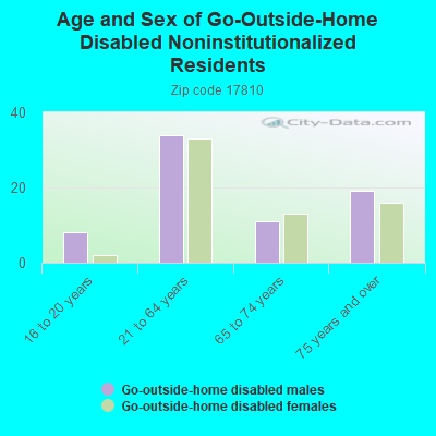 Age and Sex of Go-Outside-Home Disabled Noninstitutionalized Residents