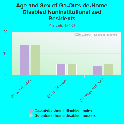 Age and Sex of Go-Outside-Home Disabled Noninstitutionalized Residents