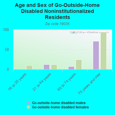 Age and Sex of Go-Outside-Home Disabled Noninstitutionalized Residents