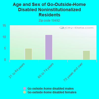 Age and Sex of Go-Outside-Home Disabled Noninstitutionalized Residents