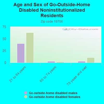 Age and Sex of Go-Outside-Home Disabled Noninstitutionalized Residents