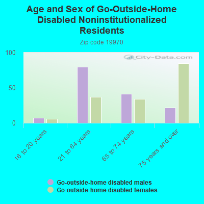 Age and Sex of Go-Outside-Home Disabled Noninstitutionalized Residents