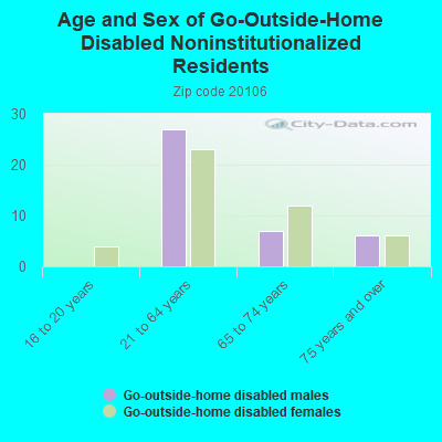 Age and Sex of Go-Outside-Home Disabled Noninstitutionalized Residents