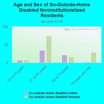 Age and Sex of Go-Outside-Home Disabled Noninstitutionalized Residents