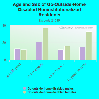 Age and Sex of Go-Outside-Home Disabled Noninstitutionalized Residents