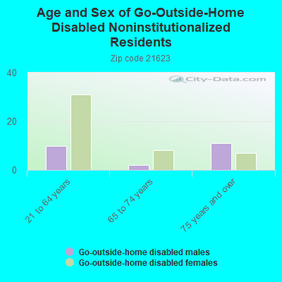 Age and Sex of Go-Outside-Home Disabled Noninstitutionalized Residents