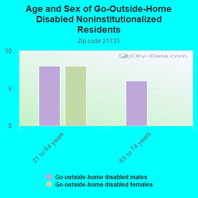 Age and Sex of Go-Outside-Home Disabled Noninstitutionalized Residents