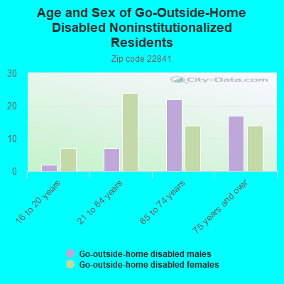 Age and Sex of Go-Outside-Home Disabled Noninstitutionalized Residents