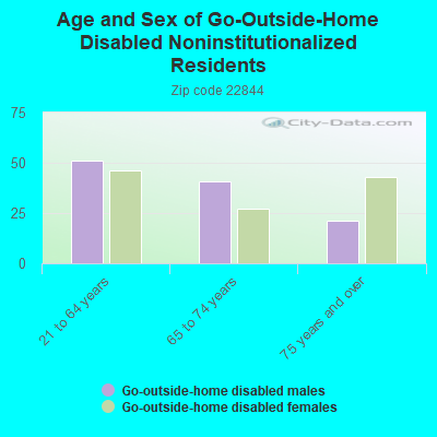 Age and Sex of Go-Outside-Home Disabled Noninstitutionalized Residents