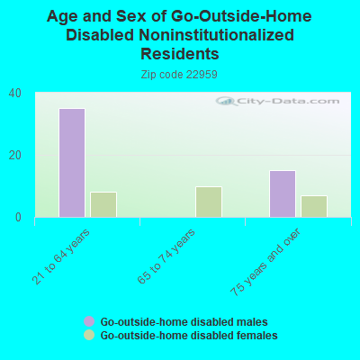 Age and Sex of Go-Outside-Home Disabled Noninstitutionalized Residents