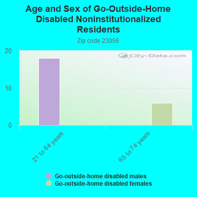 Age and Sex of Go-Outside-Home Disabled Noninstitutionalized Residents