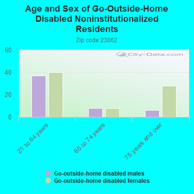 Age and Sex of Go-Outside-Home Disabled Noninstitutionalized Residents