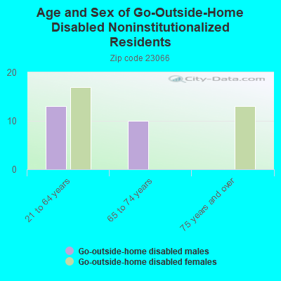 Age and Sex of Go-Outside-Home Disabled Noninstitutionalized Residents