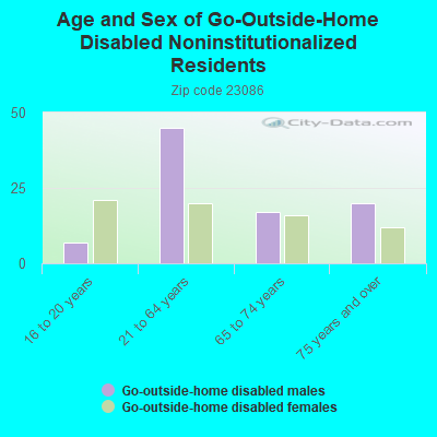 Age and Sex of Go-Outside-Home Disabled Noninstitutionalized Residents